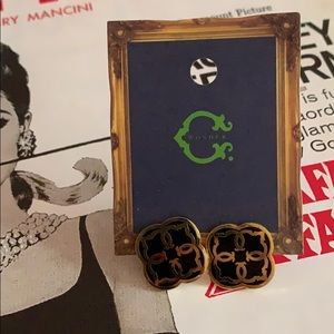 C. Wonder Earrings (black and gold)